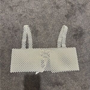 Elegant Pearl Beaded Crop Top